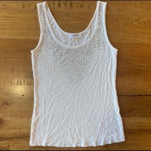 Calvin Klein white sparkle tank top